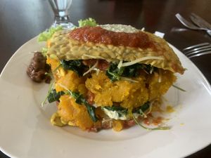 Tempeh lasagna  at Dayu's Warung in Ubud