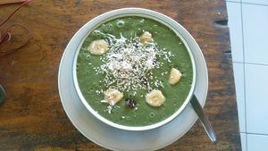 Green smoothie at Dayu's Warung in Ubud