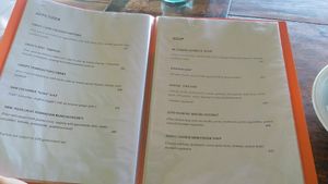 Menu at Dayu's Warung in Ubud