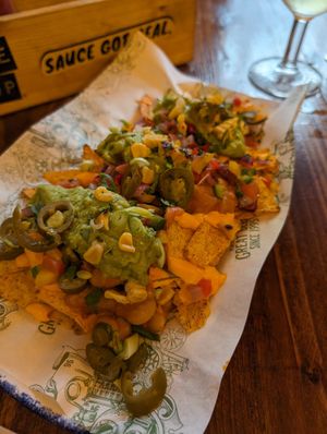 Loaded nachos at The Head of Steam in Sheffield