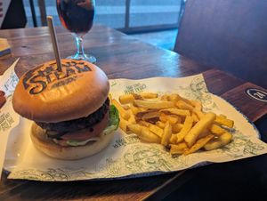 Beyond burger at The Head of Steam in Sheffield