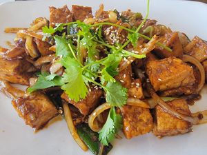 Lemongrass tofu at Sunflower Vietnamese Cuisine in Austin
