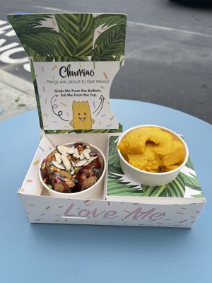 customized churros and mango sorbet   at Churriño - temporarily closed in Long Beach