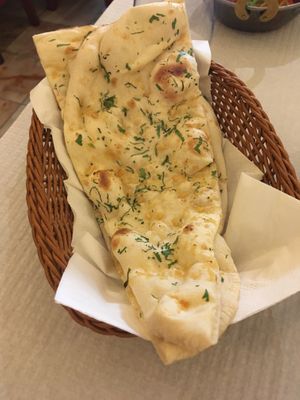 Garlic naan  at Jewel Of India in Sao Miguel