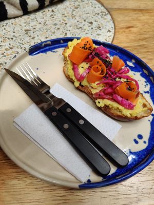 Hummus at Florencia y Fortunata Café in Cusco