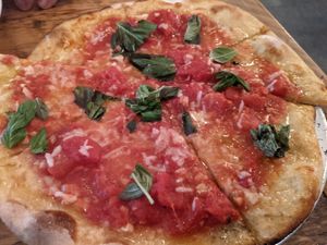 Vegan Margarita Pizza at Ianni's Pizzeria in Vandergrift