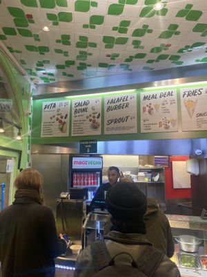 Menu   at Maoz - Muntplein in Amsterdam