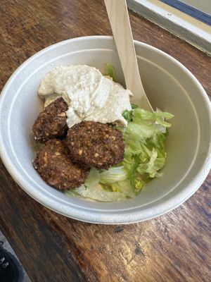 Falafel and hummus pre salad extras   at Maoz - Muntplein in Amsterdam