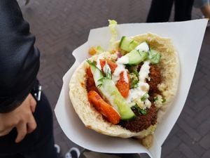 . at Maoz - Muntplein in Amsterdam