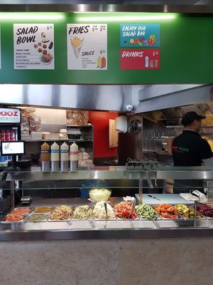 counter at Maoz - Muntplein in Amsterdam