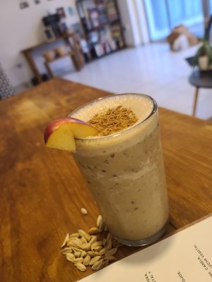 Granos del Paraiso Smoothie at Vegan Barrio in Cozumel