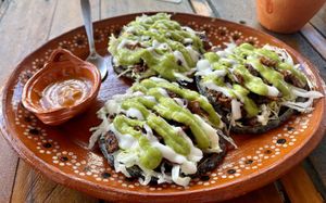 Sopes at Vegan Barrio in Cozumel