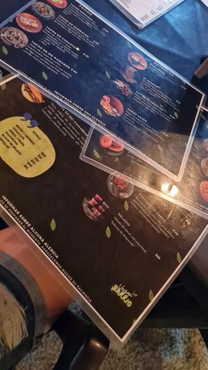 Menu at Vegan Barrio in Cozumel