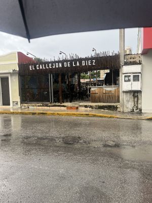 Vegan barrio is inside this food court area with a bar  at Vegan Barrio in Cozumel