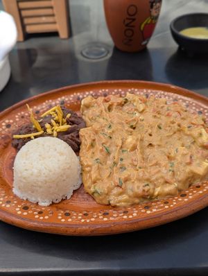 Peanut Tofu at Vegan Barrio in Cozumel