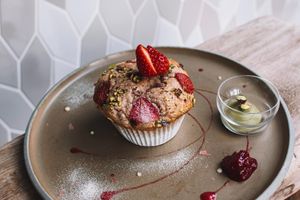 Vegan sakura scone at TREE by NAKED - Yoyogi Park in Tokyo