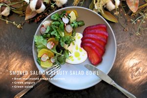 Smoked Salmon Beauty Salad Bowl (*contains fish) at TREE by NAKED - Yoyogi Park in Tokyo