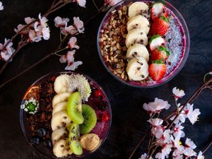 TREE's specialty vegan smoothie bowls at TREE by NAKED - Yoyogi Park in Tokyo
