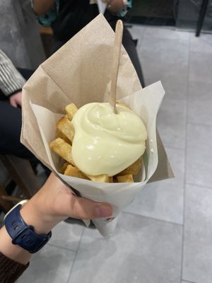 Fries with mayonnaise  at Maoz - Leidsestraat in Amsterdam