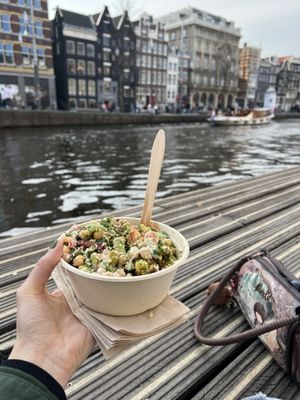 Falafel bowl with cauliflower and tahini!  at Maoz - Leidsestraat in Amsterdam