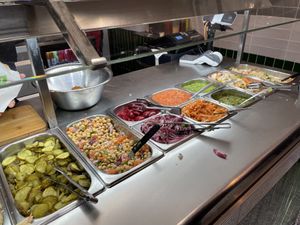 Salad bar  at Maoz - Leidsestraat in Amsterdam
