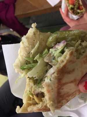 The mushroom shoarma. My advice: avoid it like death. It’s gross.  at Maoz - Leidsestraat in Amsterdam