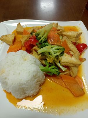 Red Curry mit Tofu at Yan Asia Imbiss in Vienna