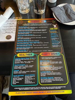 Menu   at Dented Keg Brewing Company in Clearfield