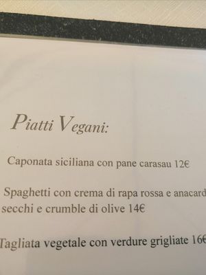 Opzioni vegane at Milli Eat&Drink in Trento