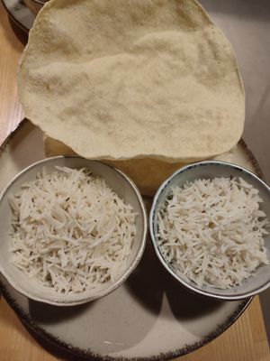 Rice for the bombay thali at Manto in Malmo