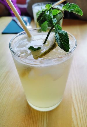 In-house made ananas lemonade at Manto in Malmo