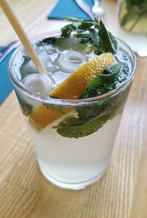 In-house made mint lemonade at Manto in Malmo