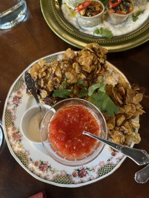Pakora med cornflakes  at Manto in Malmo