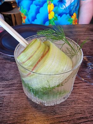 Rhubarb cocktail at Manto in Malmo