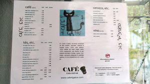 Menú bebida at Cuatro Gatos in Bamberg