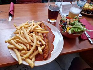 Vegan Currywurst at Drei Linden in Bamberg