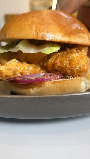 Chick'n style burger at Bunchi in Wolverhampton