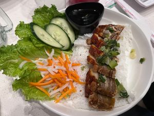 Five spice vegan pork platter  at eM Que Viet in St Paul