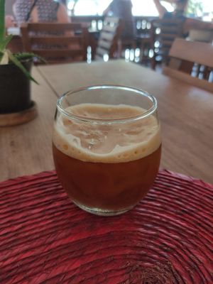 Iced Coffee with Almond milk at Granito de Arroz in Mazunte