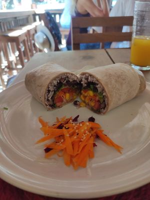 Burrito at Granito de Arroz in Mazunte