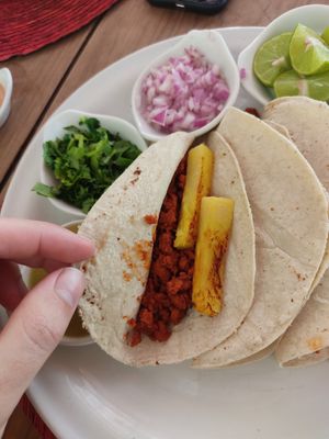 Tacos at Granito de Arroz in Mazunte