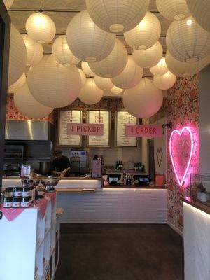 Cute inside-shares with Dart Coffee  at Tyger Tyger in Santa Barbara