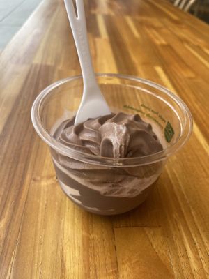 Spiced chocolate vegan soft serve ice cream   at Tyger Tyger in Santa Barbara