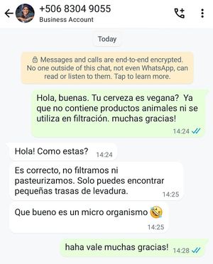 La Viaje Cervecería confirmed as vegan! at La Fortuna Pub in La Fortuna