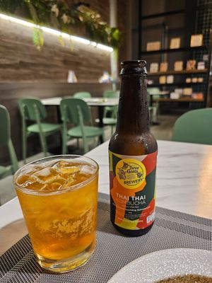 Three goats - Thai thai kombucha at Pranaa Food For Life in Bangkok