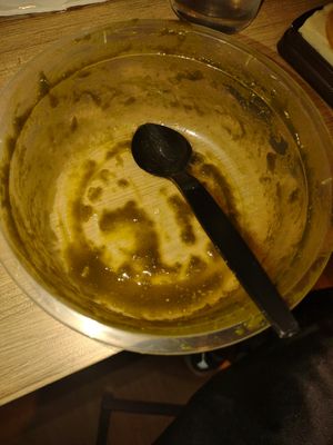 Palak Tofuneer was delicious. Order rice with it. Makes a great soup without rice at Pranaa Food For Life in Bangkok