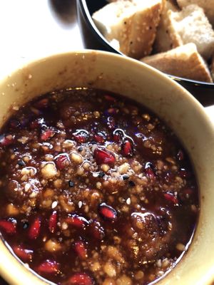 Meatballs with sour cherry sauce  at Pistachio Bar & Kitchen in Nottingham