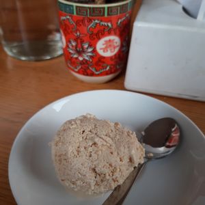 Apple ice cream - yummy!! at The White Lotus Cafe in Kathmandu