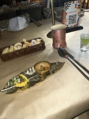 the free snacks  at The White Lotus Cafe in Kathmandu