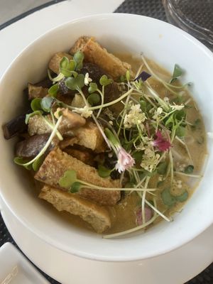 2nd time going: soup forgott name? (Only vegan soup on vegan mains section) 100/10 get this one!!!!  at The White Lotus Cafe in Kathmandu